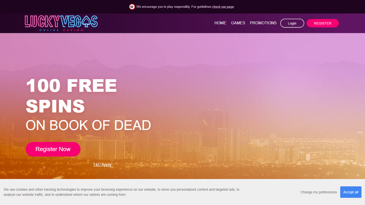 LuckyVegas Casino Desktop screenshot
