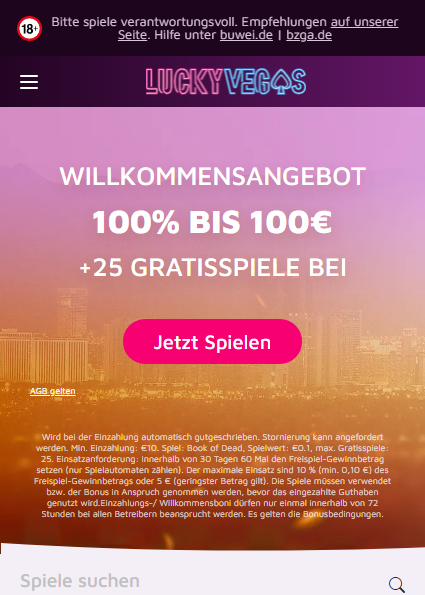 LuckyVegas Casino Mobile screenshot